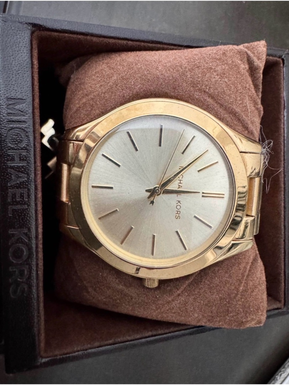 Michael Kors Gold Tone Stainless Steel Bracelet Watch MK3197